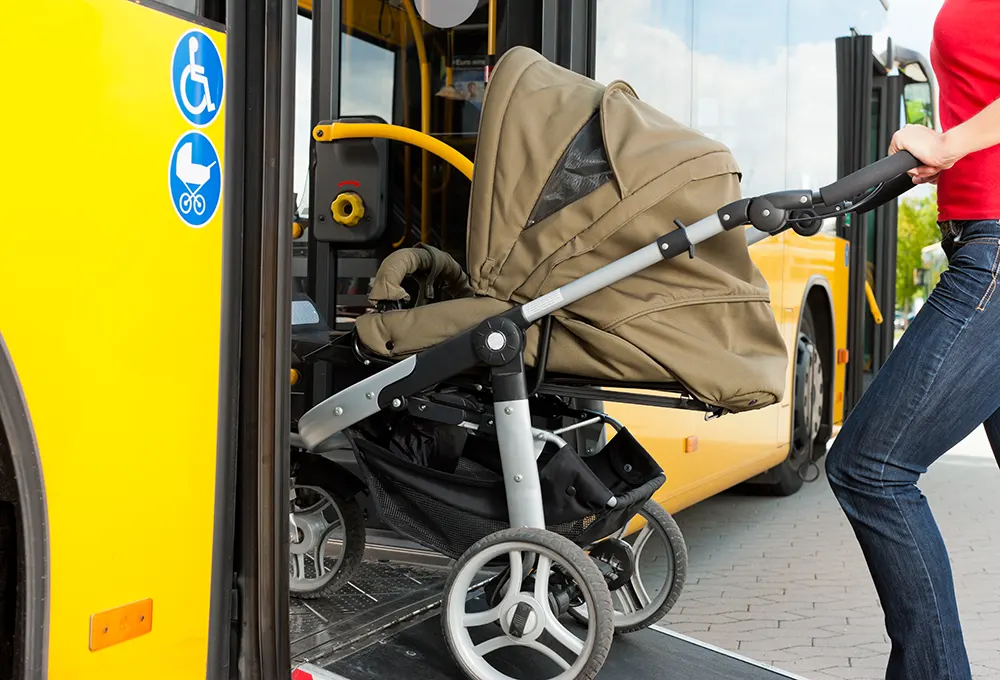 Beförderung von Hand- und Reisegepäck, Rollatoren, Fahrräder und Kinderwagen